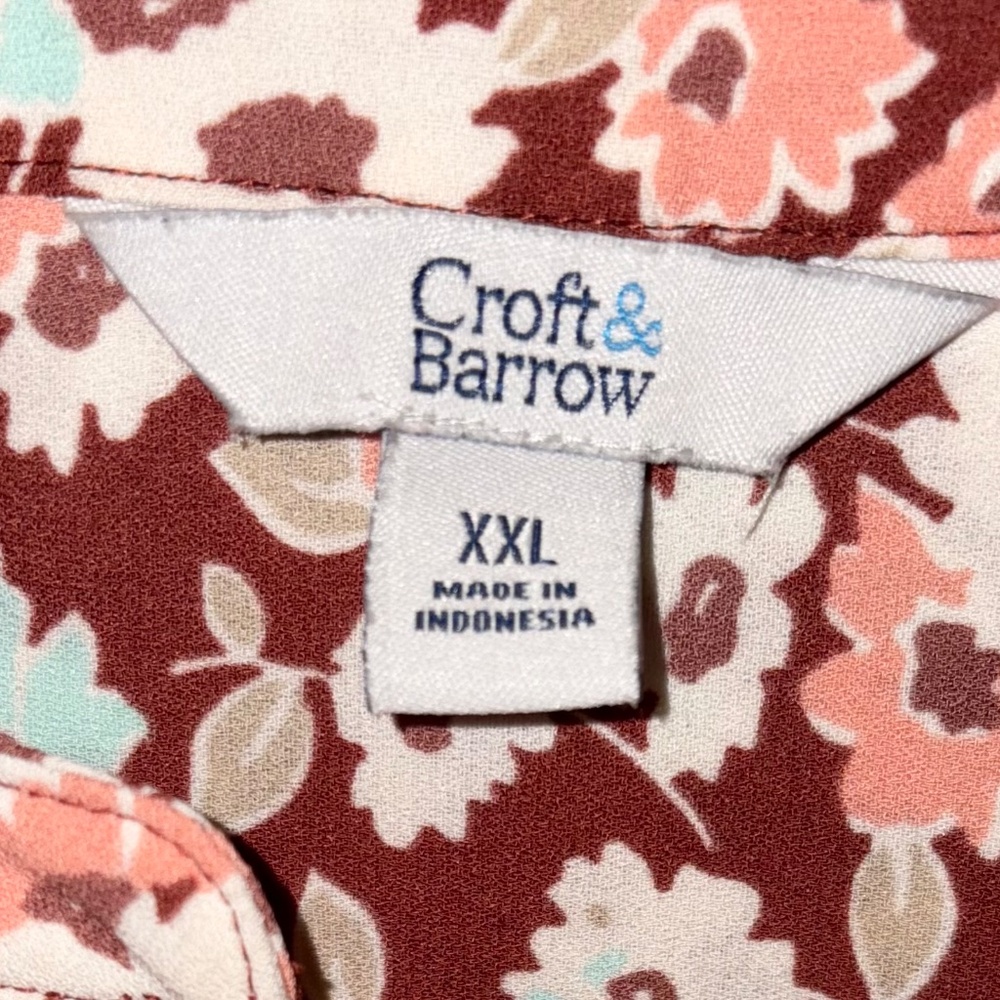 Croft & Barrow 3/4 Sleeve Floral Blouse - Picture 8 of 9